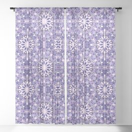 Very Peri Kaleidoscope Pattern Sheer Curtain