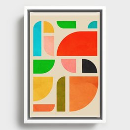 Colorful Shape Geometry 03 Framed Canvas