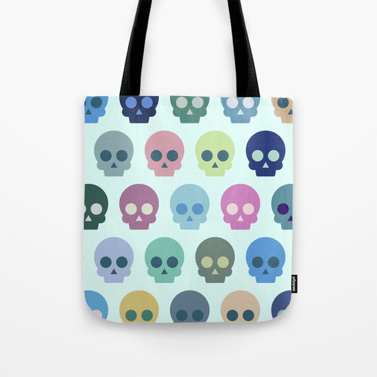 Colorful Skull Cute Pattern Tote Bag