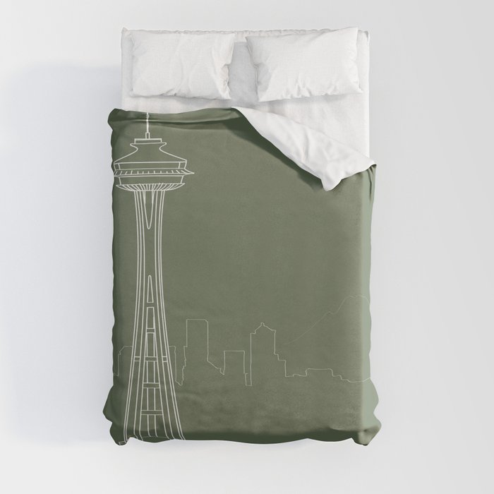 Seattle by Friztin Duvet Cover
