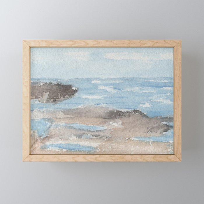 Coastal Landscape Framed Mini Art Print
