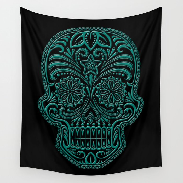 Sugar deals skull tapestry