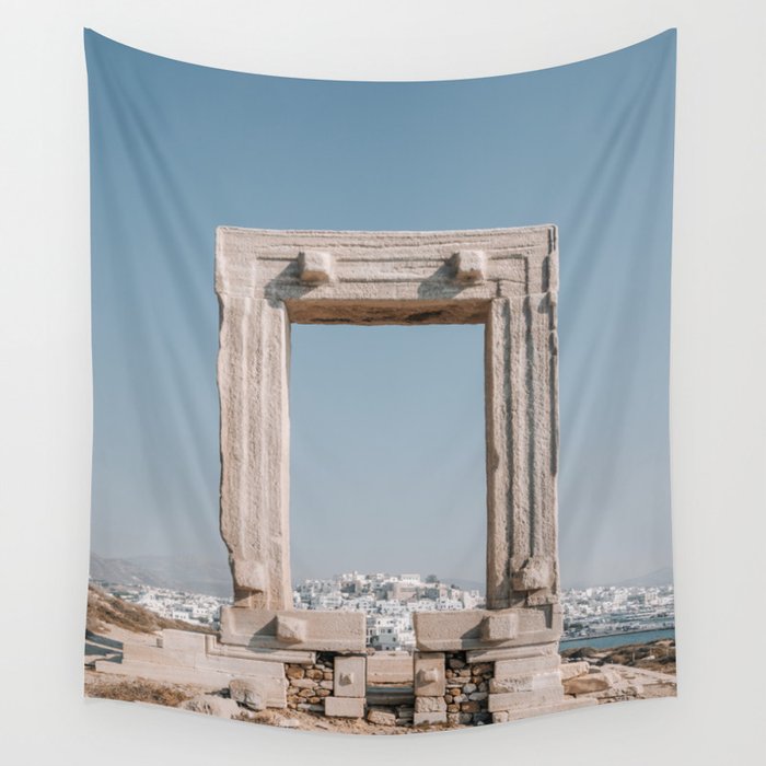 Portara to Greece | Temple of Apollo on the Island of Naxos, Cycladic Islands | Summer Travel Photography Wall Tapestry