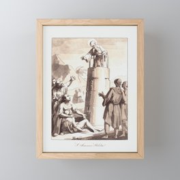 Saint Simeon Stylities Framed Mini Art Print