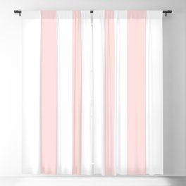 Pink Bubblegum Pop and White Wide Cabana Stripes Blackout Curtain
