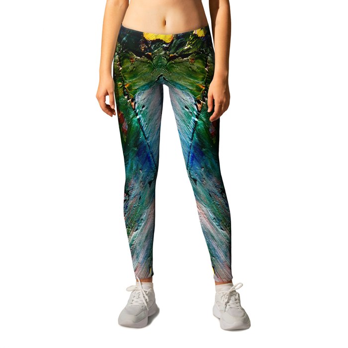 Abstract art. #1461 01 wW . Ethnic trending decor Leggings