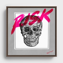 Risk Skull Framed Canvas
