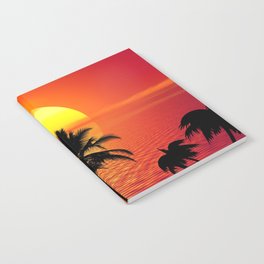 sunset on palm island Notebook