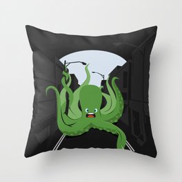 Urban Octopus Throw Pillow