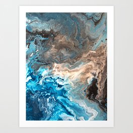 Earthy Waves 3 Art Print