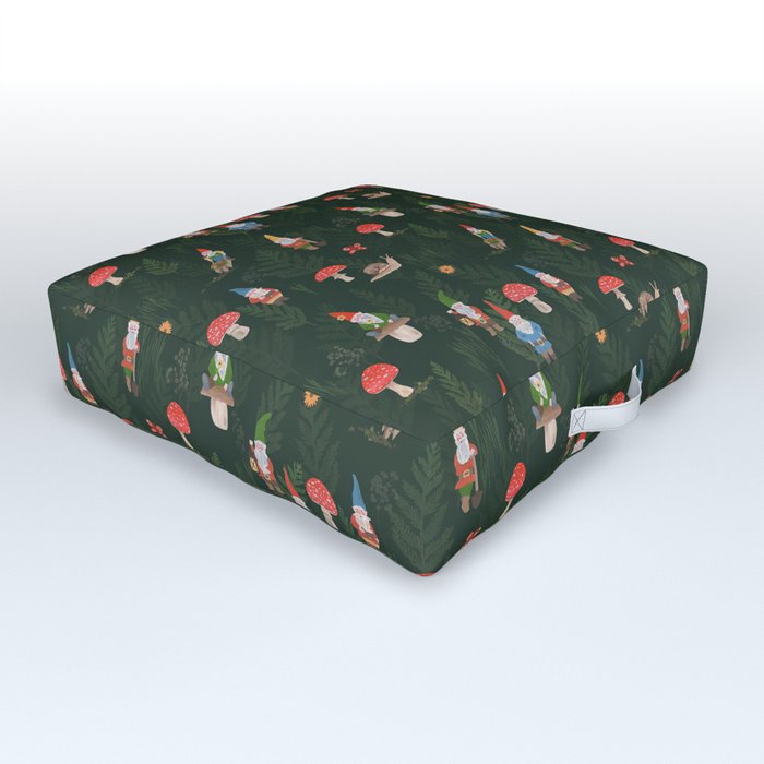 Woodland Gnomes Outdoor Floor Cushion