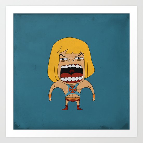 Screaming He-Man Art Print