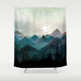 Mountain Sunrise II Shower Curtain