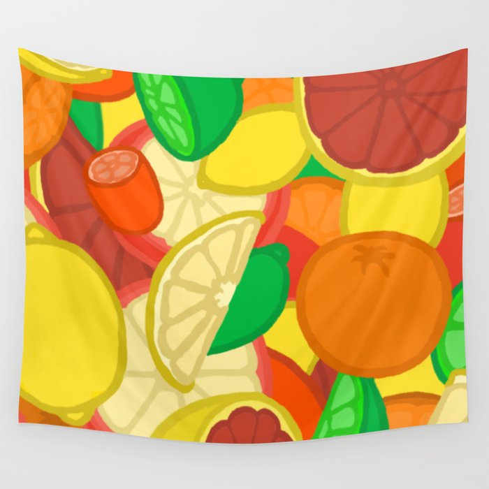 Cute Fruits! Wall Tapestry