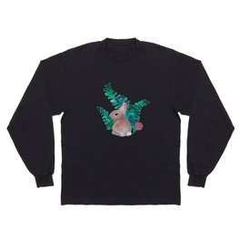 Spring Rabbits with Gold Clover Long Sleeve T-shirt