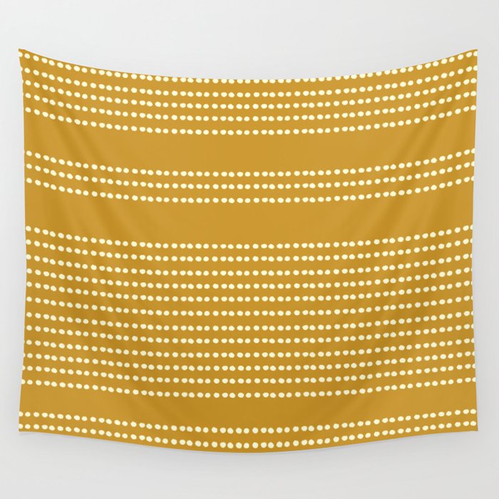 Spotted, African Pattern in Yellow Wall Tapestry