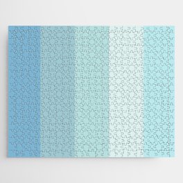 Ocean blue solid color stripes pattern Jigsaw Puzzle