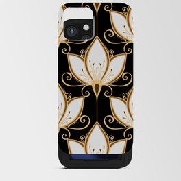 Art deco Lotus Golden tile pattern iPhone Card Case