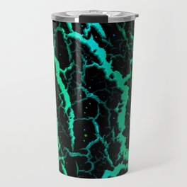 Cracked Space Lava - Green/Cyan Travel Mug