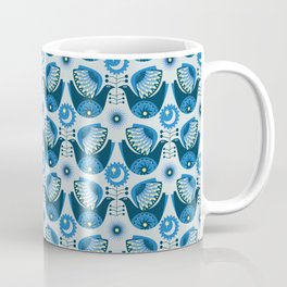 Retro Night Bird Repeat Pattern Coffee Mug