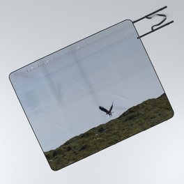 Osprey In Flight on the Ocean Picnic Blanket