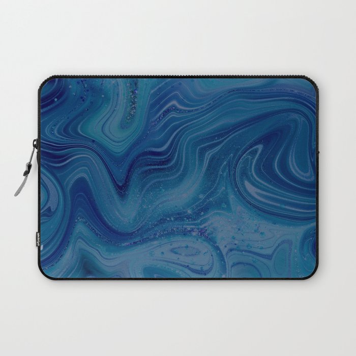 Sapphire Blue Crystal Swirl    Laptop Sleeve