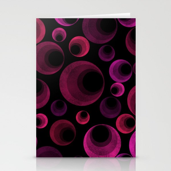 Pink & Purple Abstract Circles Stationery Cards