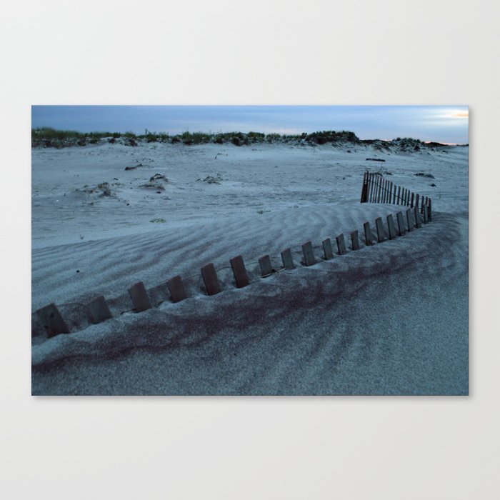 Buried Fences - Jones Beach, Long Island Canvas Print