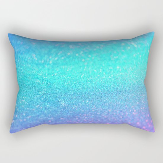 purple blue glitter Rectangular Pillow