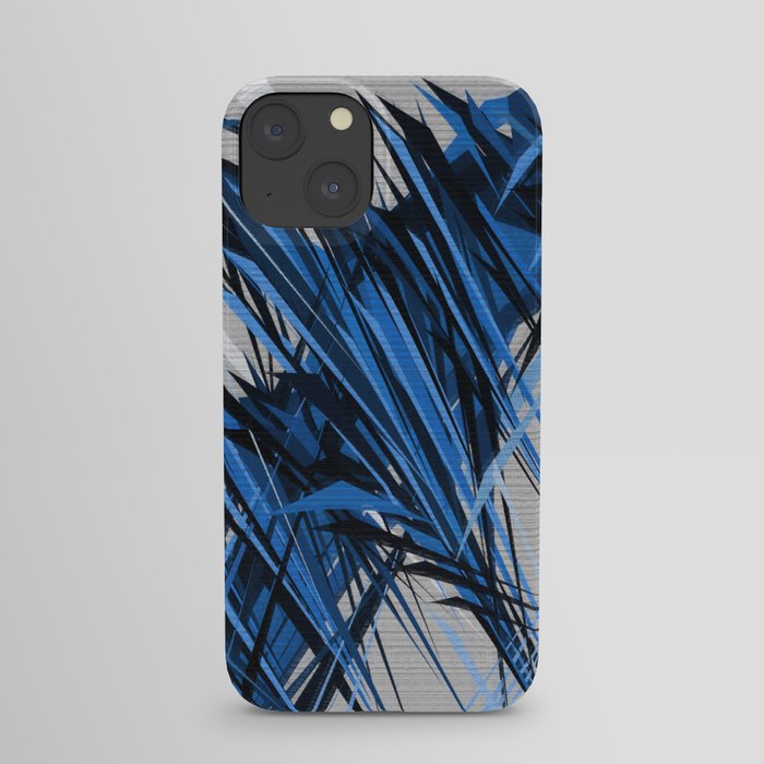 Blue Black and Grey Scratchy Background. iPhone Case