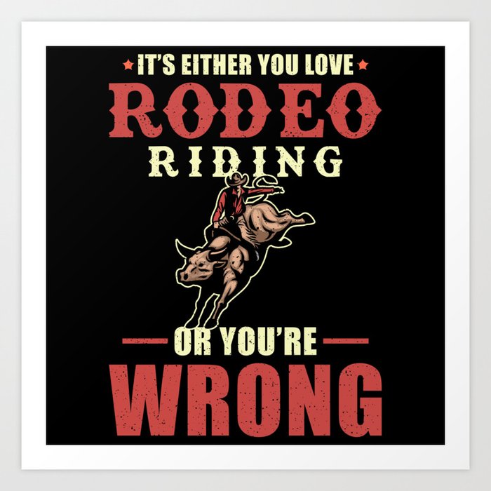 Rodeo Bull Riding Art Print
