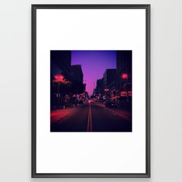 Nocturnal Pink Sunset Framed Art Print