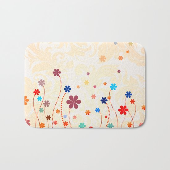 Summer Flowers Bath Mat