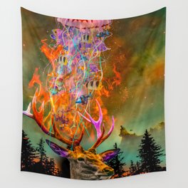 Fire Deer and the Jellyfish Wall Tapestry