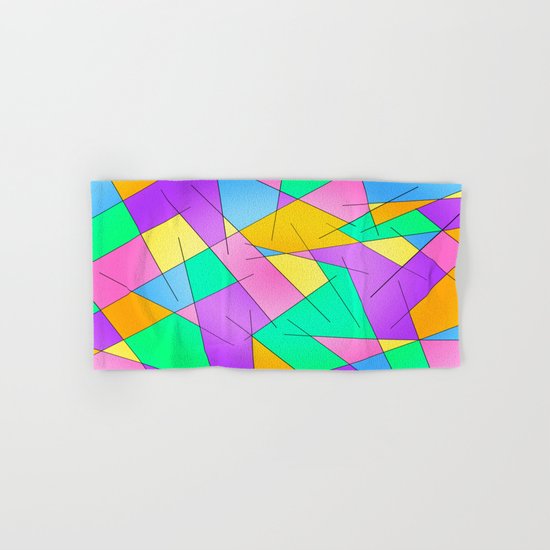 ABSTRACT LINES #1 (Multicolored Vivid) Hand & Bath Towel