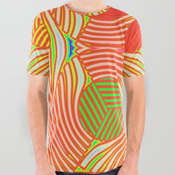 Four edges, colored pattern ... All Over Graphic Tee