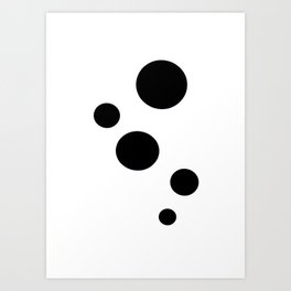 Irregular Circle Bubble Graphic Minimalist Art Print