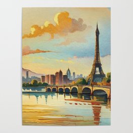 Paris in WaterColor Poster