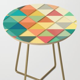 Multicolored Triangles Side Table
