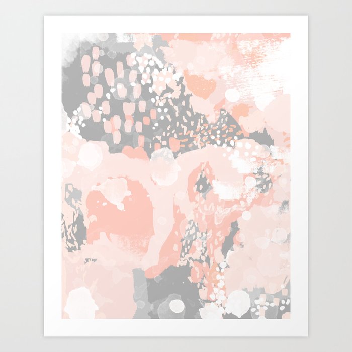 Penelope Abstract Millenium Pink And Grey Painting Large Canvas