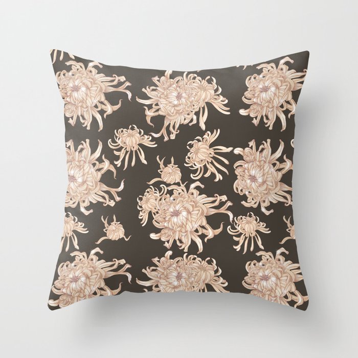 Golden chrysanthemum2 Throw Pillow