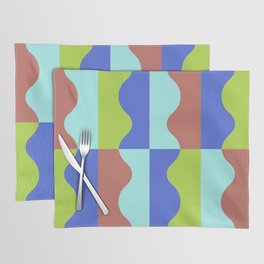 Funky Wavy Color Block Pattern 2.0 Placemat