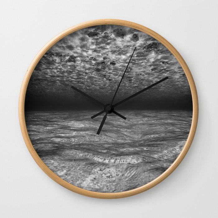 Under the Sea (Black and White) Wall Clock