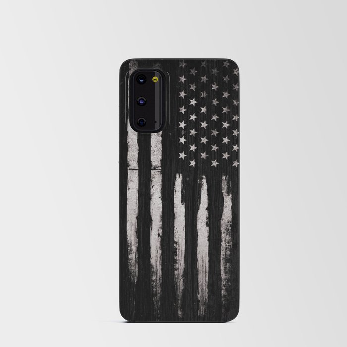 White Grunge American flag Android Card Case
