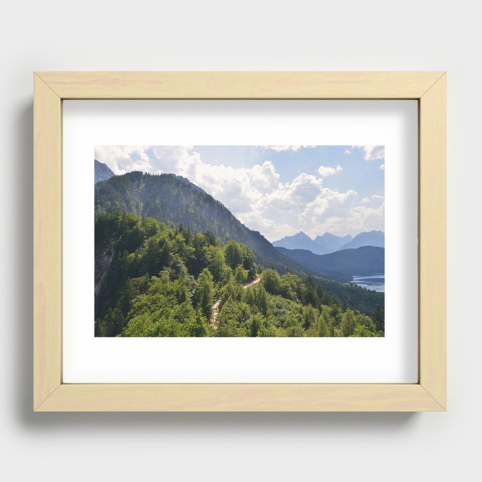 Bavarian Alps German Landscape Recessed Framed Print