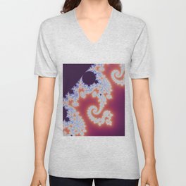 Mandelbrot set spiral "Infinity" V Neck T Shirt