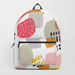 Artistic abstract brush strokes in pastels Backpack