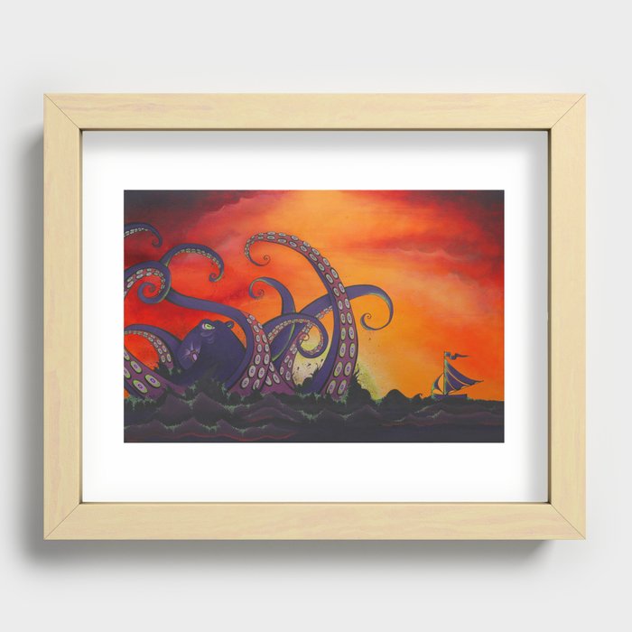 The Fight Recessed Framed Print