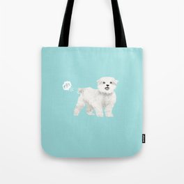 maltese farting dog cute funny dog gifts pure breed dogs Tote Bag