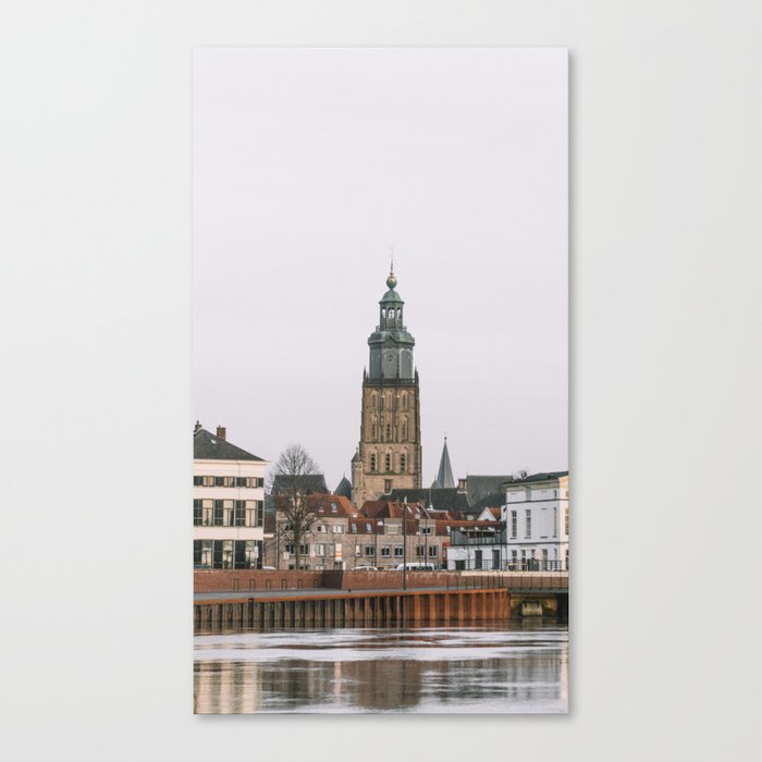 City view of Zutphen - Skyline in the Netherlands - Charming Town with Church in Holland - Travel Photography Canvas Print